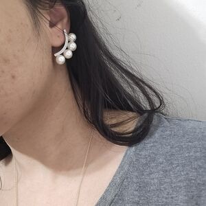 Swarovski Silver Pearl Earrings